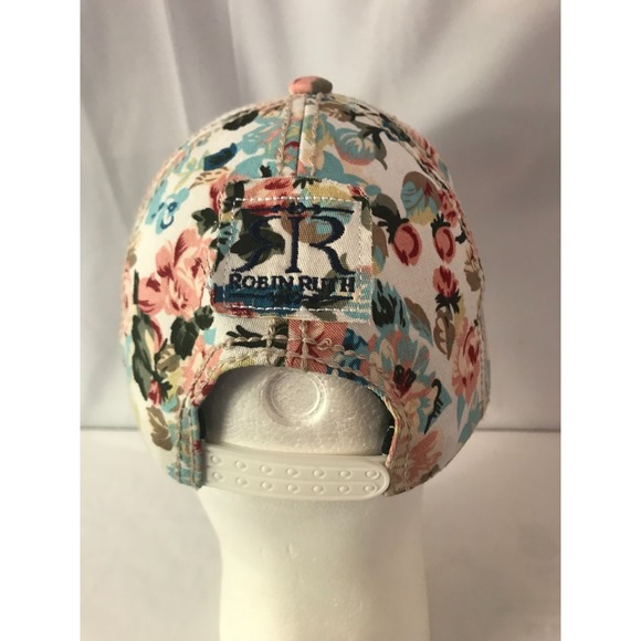 Seattle Made By Robin Ruth Floral Women Curved Bill Adjustable Backing Hat - Picture 5 of 7